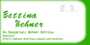 bettina wehner business card